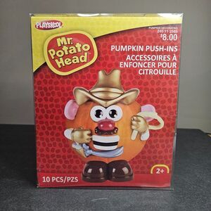 Mr. Potato Head Pumpkin Push-Ins Cowboy NIB Kit Hasbro Playskool 10 pcs
